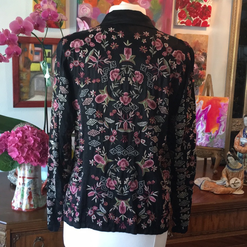 Johnny Was Maroni Satin Jacket - Picture 2 of 7